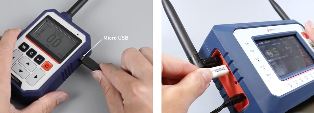 USB connection: WR-3 Plus/WL-21 (micro USB), WindPro (USB type C)