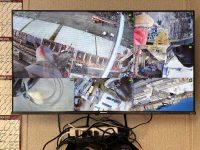 Real-time monitoring of 5 crane cameras remotely at the site office