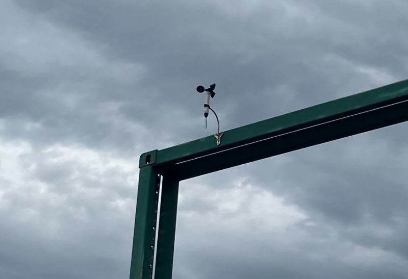 WindPro wind sensor installed in empty container yards