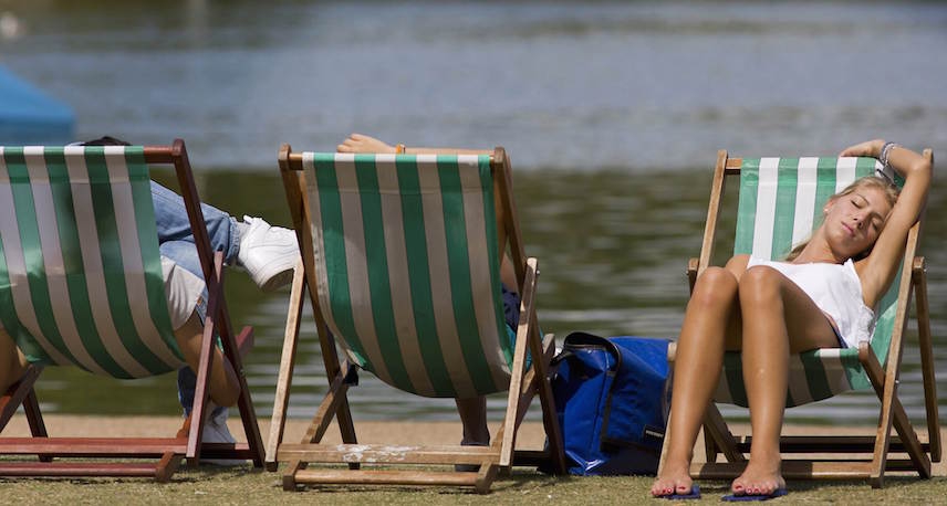 Hot weather at the beach
