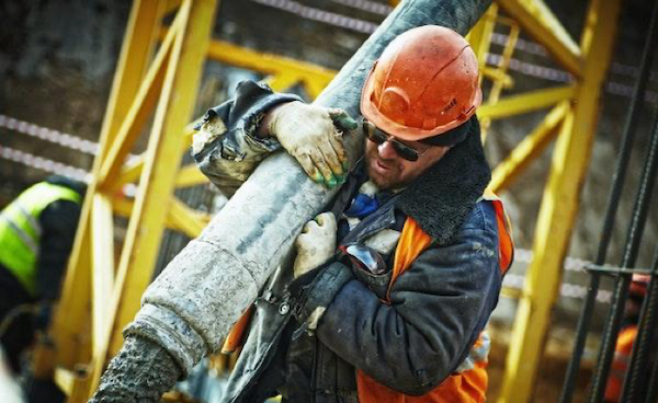 Man worker at construction sit