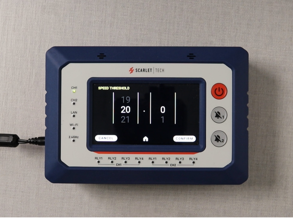 Scroll to the desired value, then select CONFIRM.