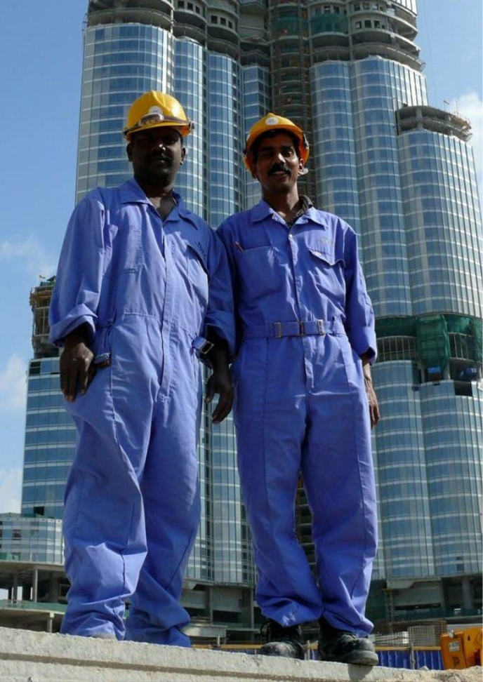 Two construction workers