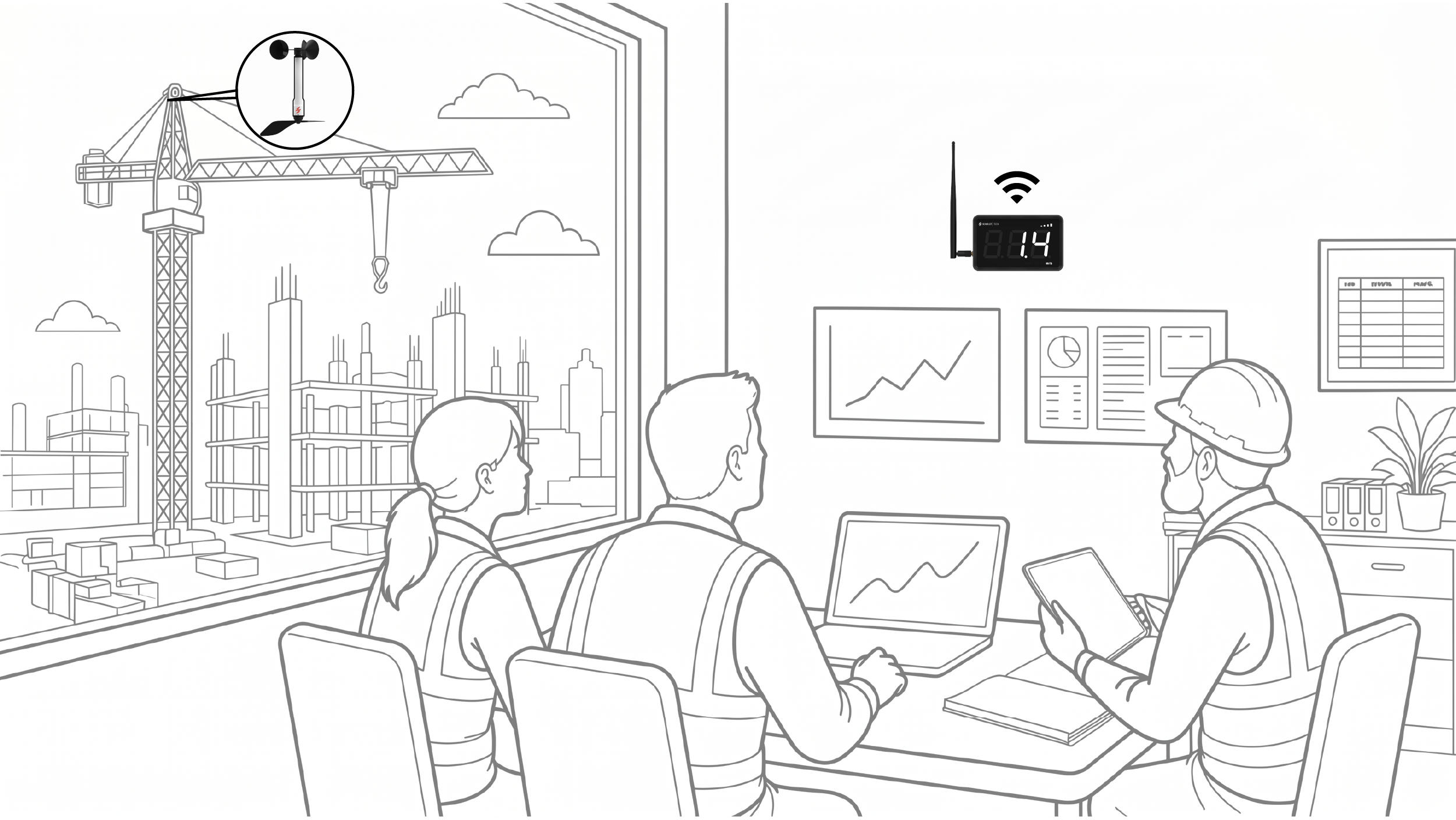 Monitor Wind Speed from Control Room